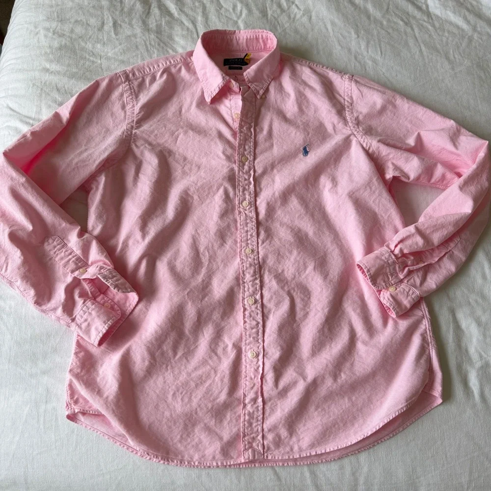 Polo Ralph Lauren XL Pink Oxford Button Down Shirt Classic‎ Fit Long Sleeve